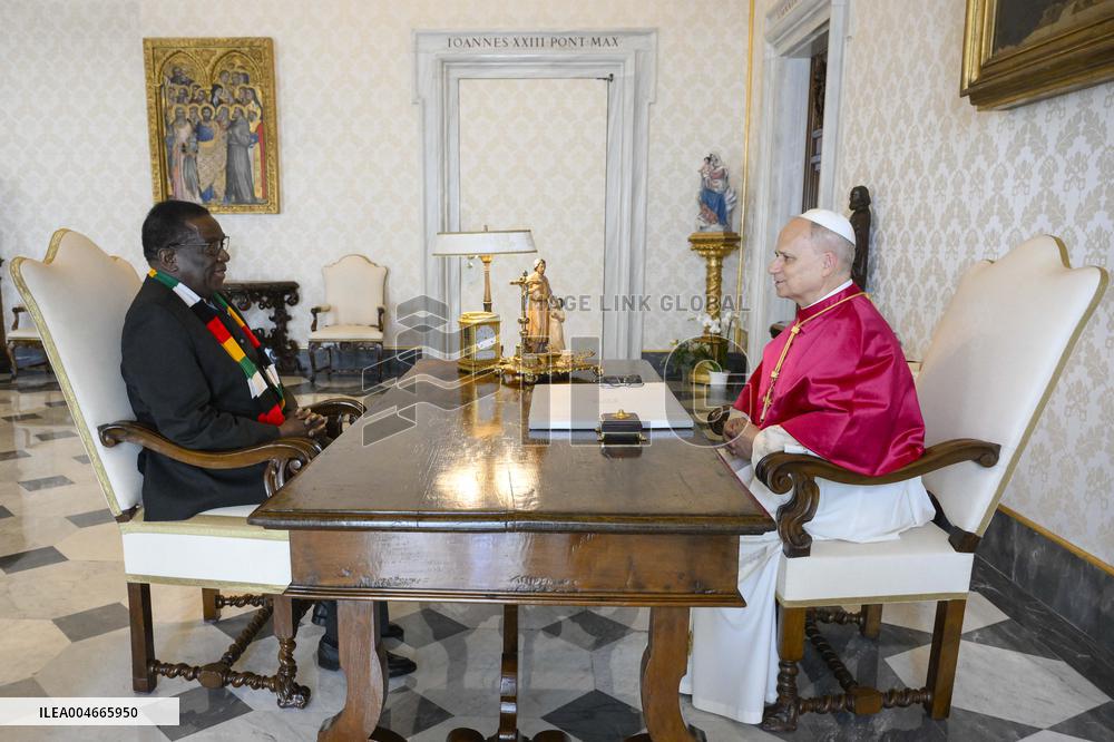Pope Leo XIV Meets President Of Zimbabwe - Vatican