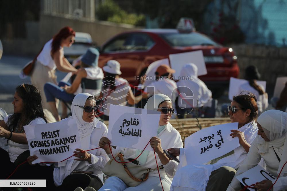 Bethlehem Activists Protest Gaza War - West Bank