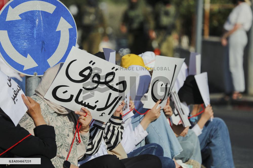 Bethlehem Activists Protest Gaza War - West Bank