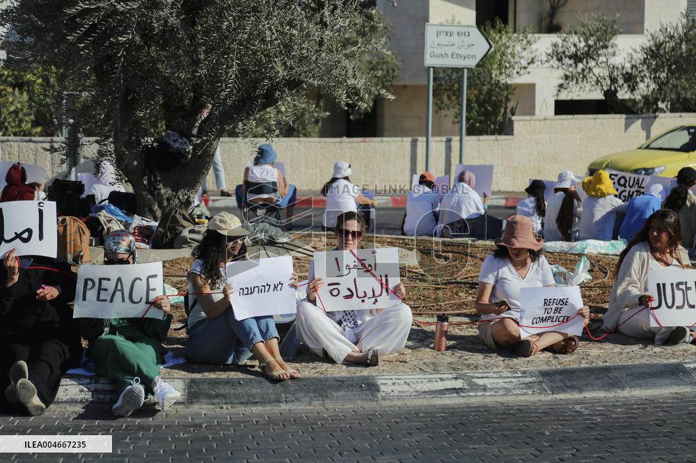 Bethlehem Activists Protest Gaza War - West Bank