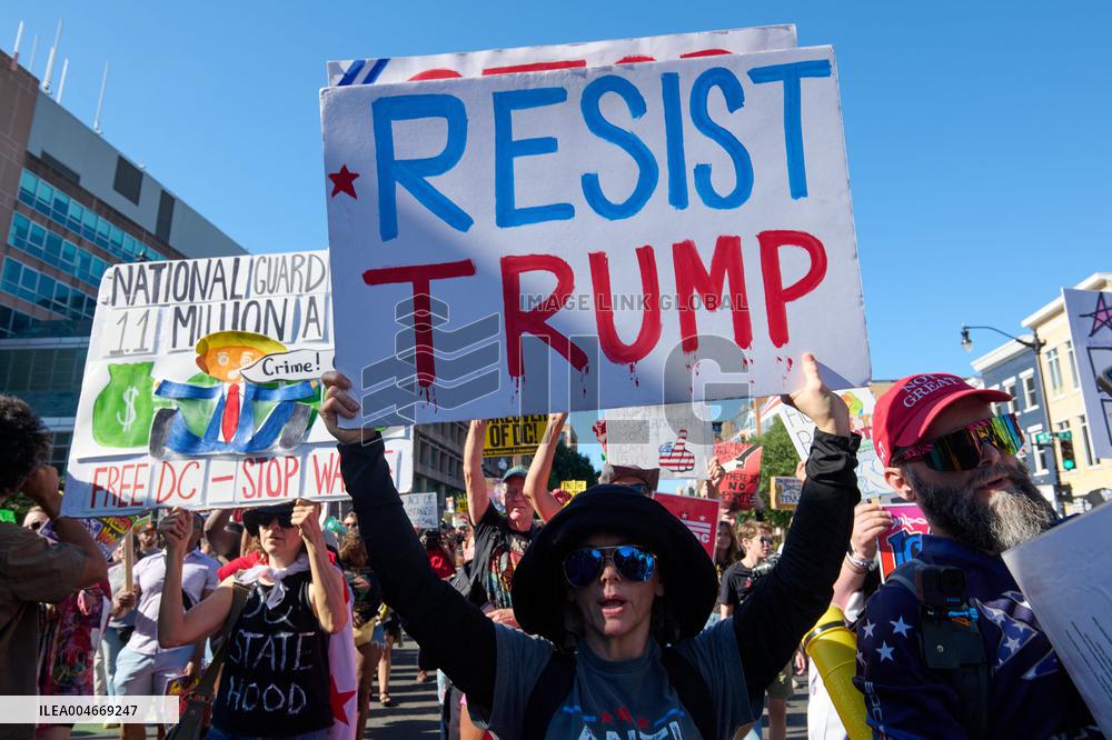 Residents Protest Against Trump - Washington