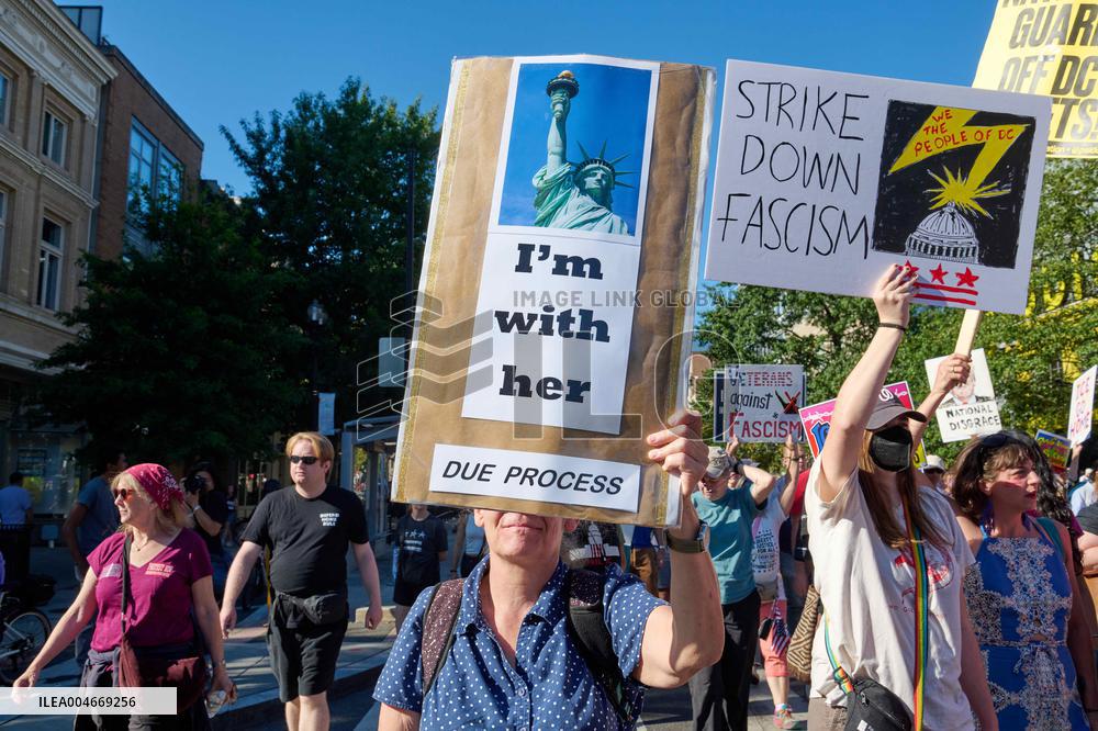 Residents Protest Against Trump - Washington