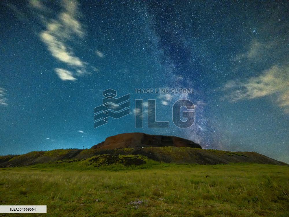 A Volcano Under The Milky Way - China