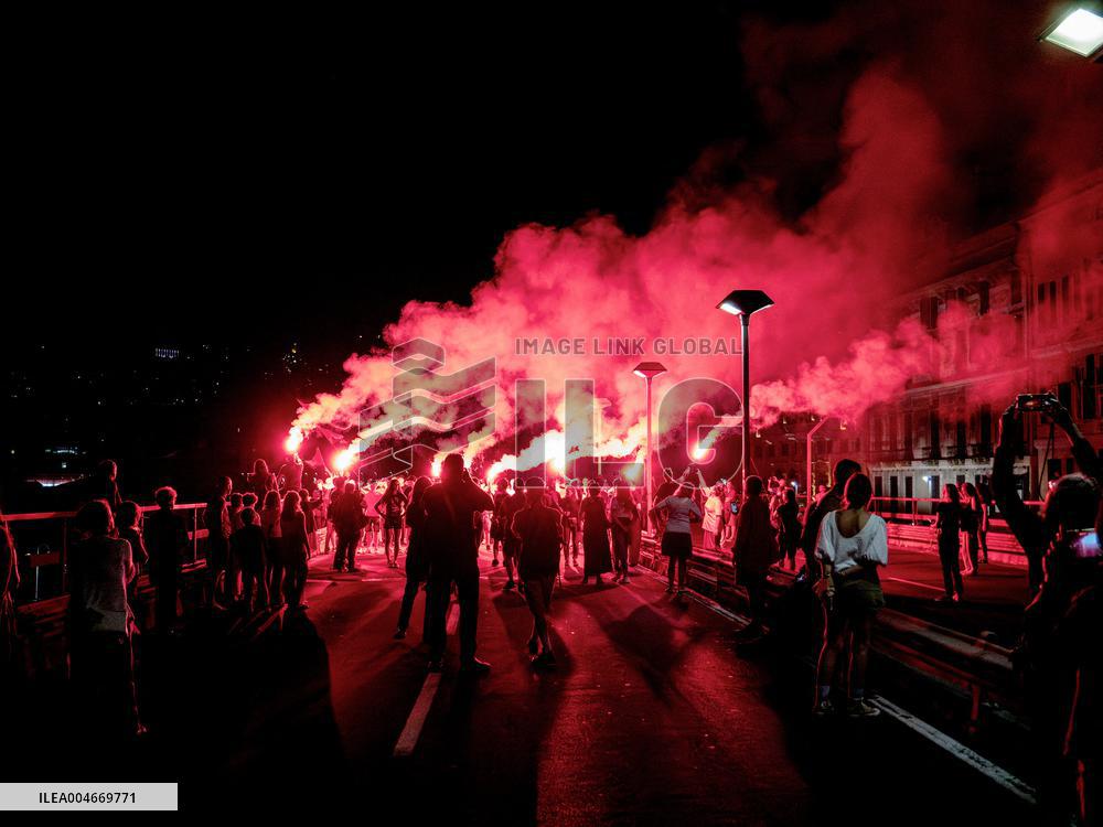Humanitarian Global Sumud Flotilla Procession - Genoa