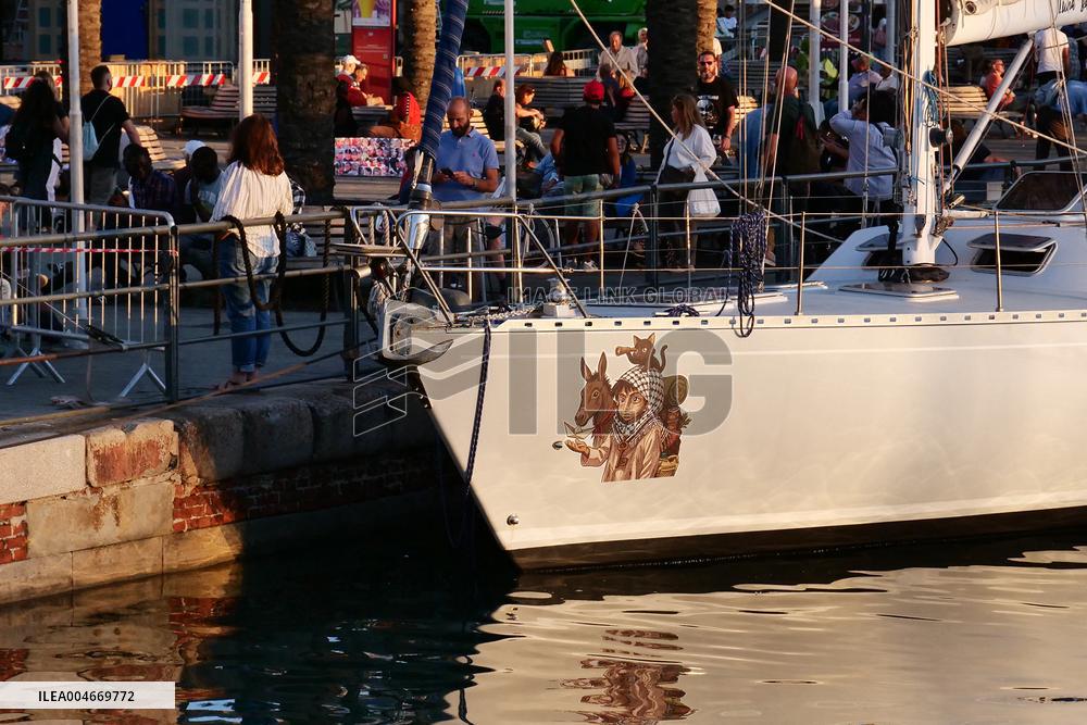 Humanitarian Global Sumud Flotilla Procession - Genoa