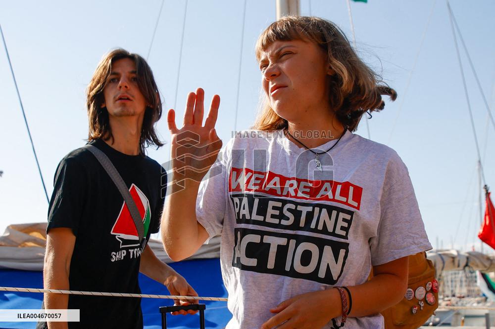 Aid Flotilla With Greta Thunberg Departs For Gaza - Barcelona