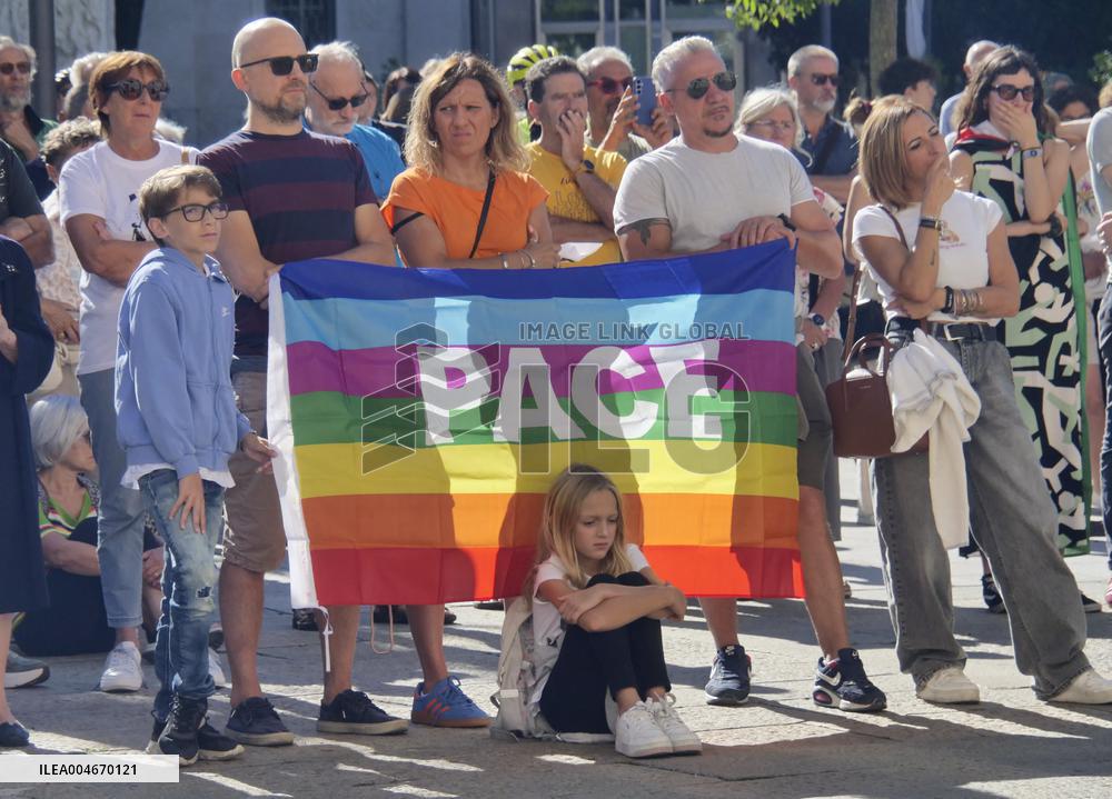 Demonstration in memory of the 12,000 children killed since October 7th - Bergamo