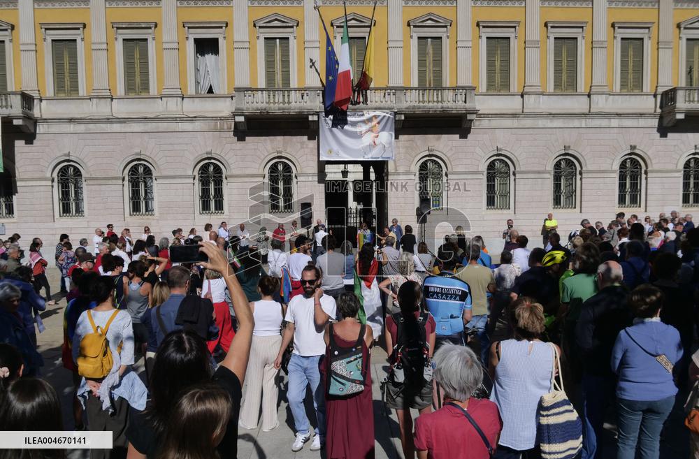 Demonstration in memory of the 12,000 children killed since October 7th - Bergamo