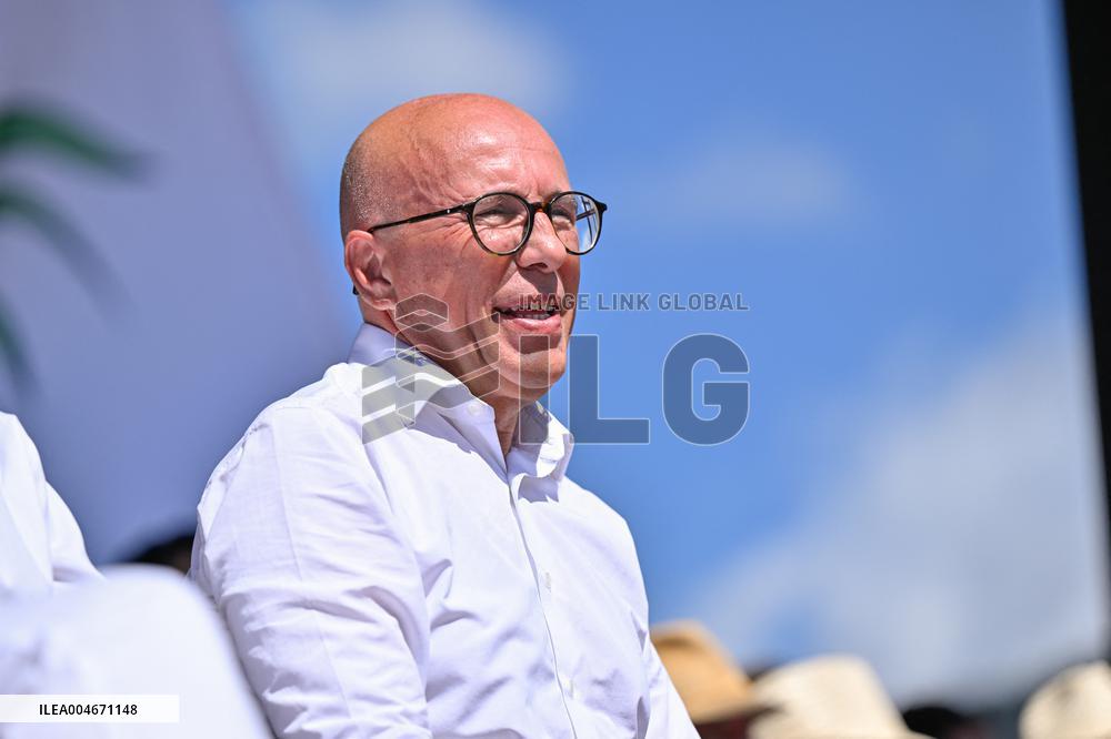 Eric Ciotti At The UDR Meeting in Levens - France