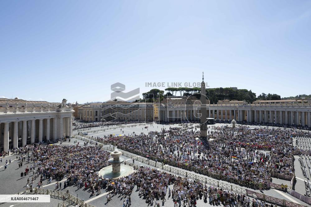 Pope Leo XIV Delivers Angels Prayer - Vatican