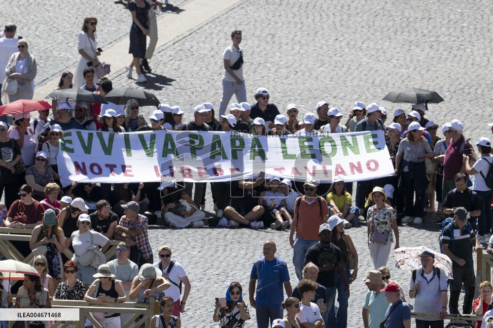 Pope Leo XIV Delivers Angels Prayer - Vatican