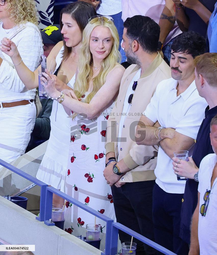 US Open - Lindsay Lohan In The Stands