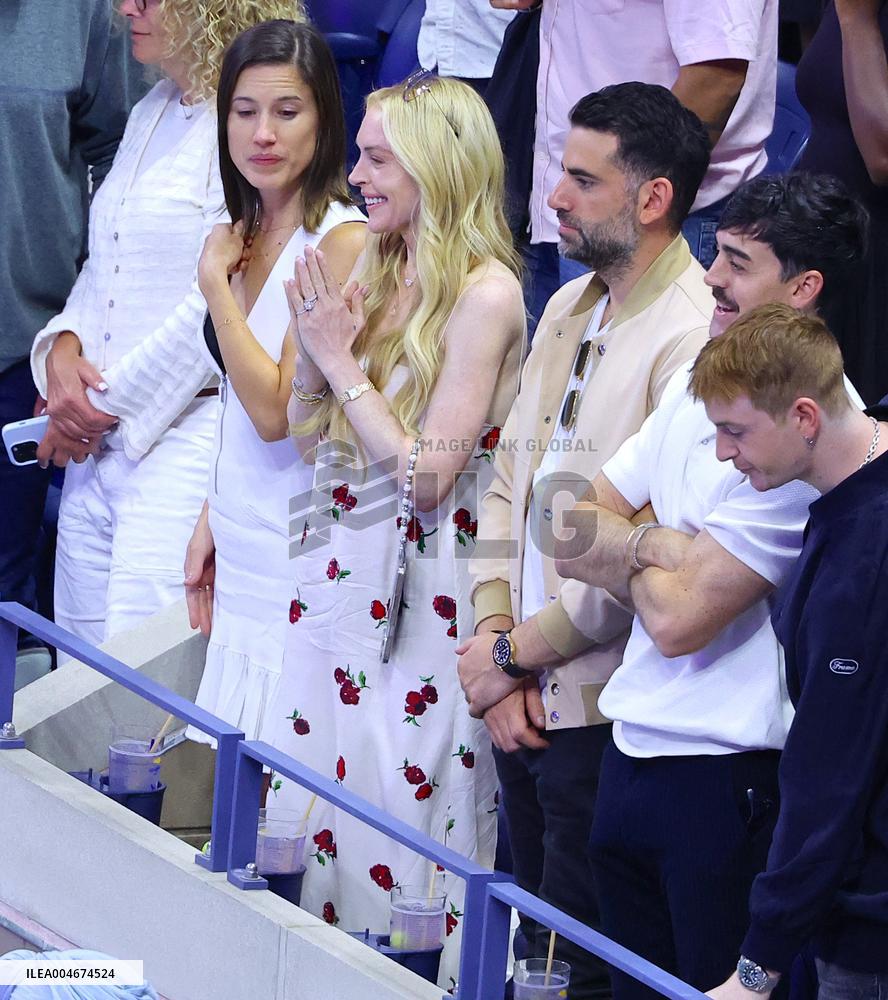 US Open - Lindsay Lohan In The Stands