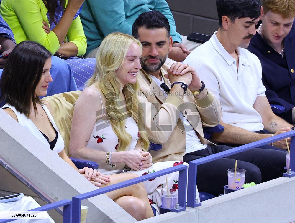 US Open - Lindsay Lohan In The Stands