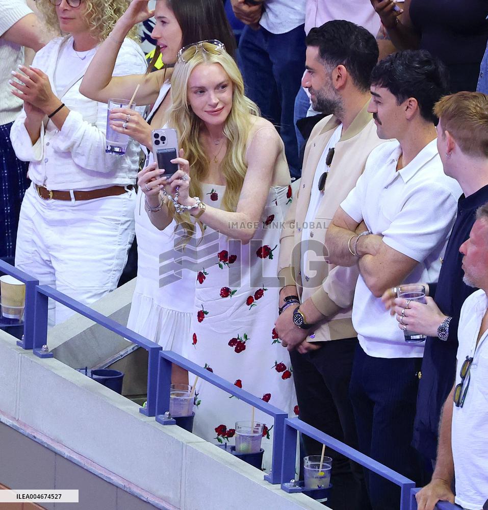 US Open - Lindsay Lohan In The Stands