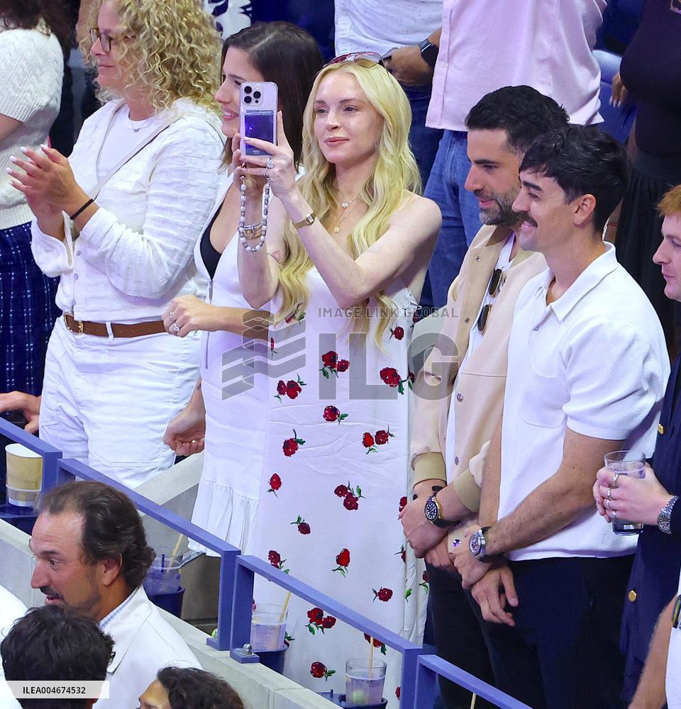 US Open - Lindsay Lohan In The Stands