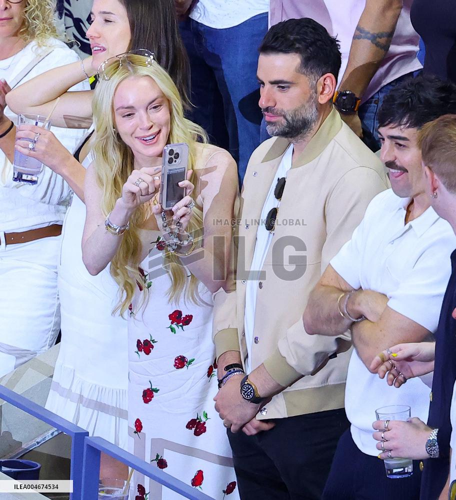 US Open - Lindsay Lohan In The Stands