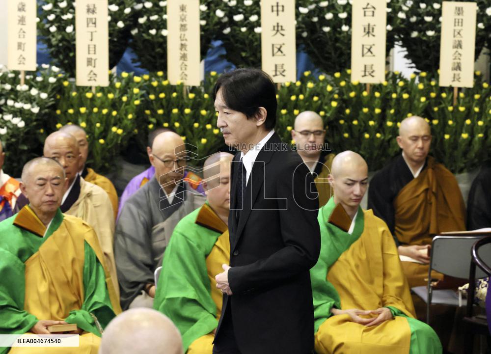 Memorial ceremony for Great Kanto Earthquake victims