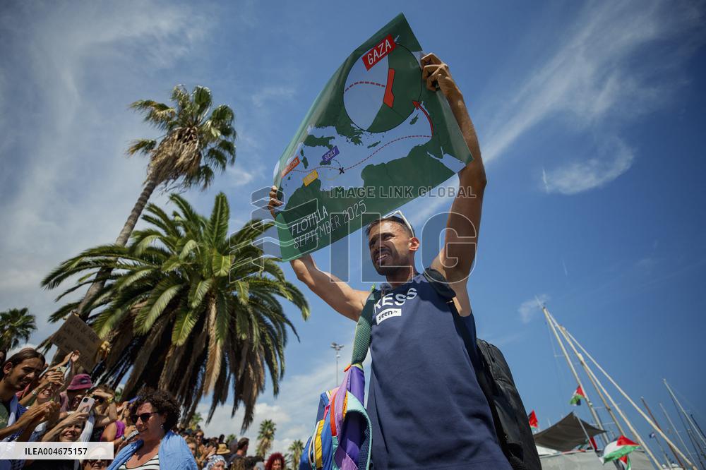 Global Sumud Flotilla Departing from Barcelona - Spain