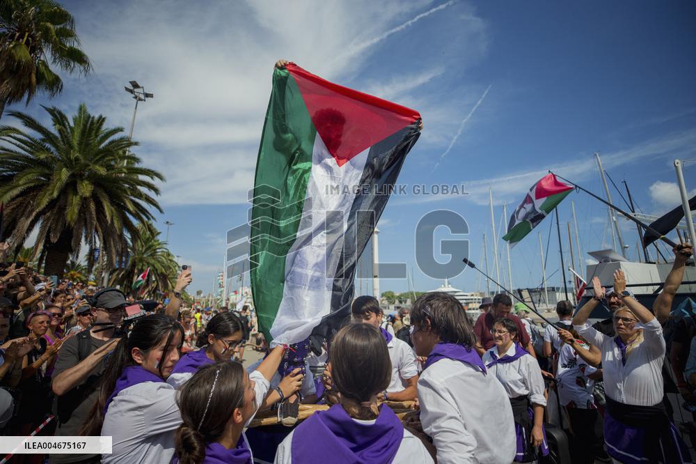 Global Sumud Flotilla Departing from Barcelona - Spain
