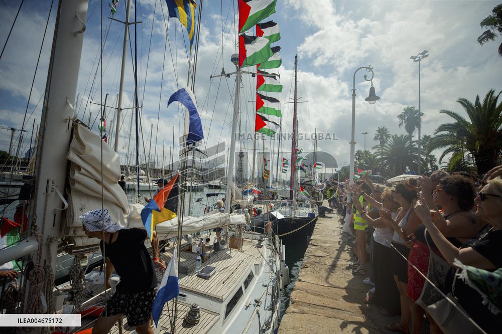 Global Sumud Flotilla Departing from Barcelona - Spain