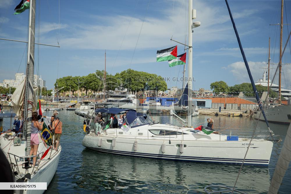 Global Sumud Flotilla Departing from Barcelona - Spain