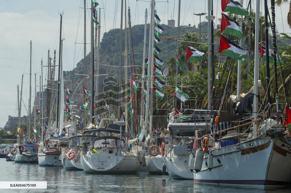 Global Sumud Flotilla Departing from Barcelona - Spain