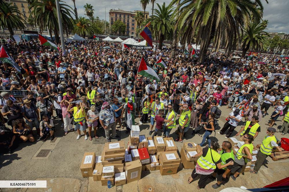 Global Sumud Flotilla Departing from Barcelona - Spain