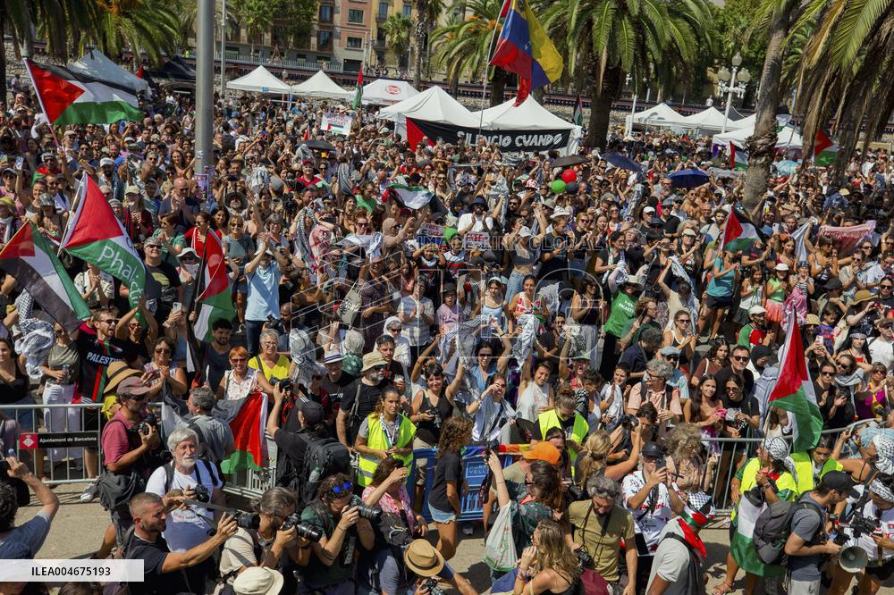 Global Sumud Flotilla Departing from Barcelona - Spain
