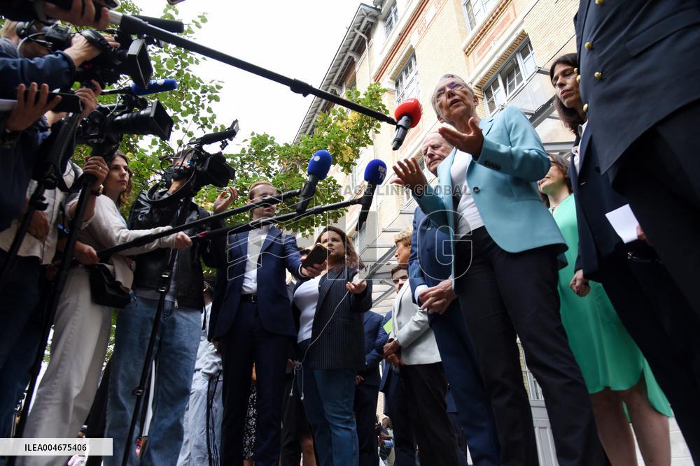 Elisabeth Borne Visit Elementary School - Paris