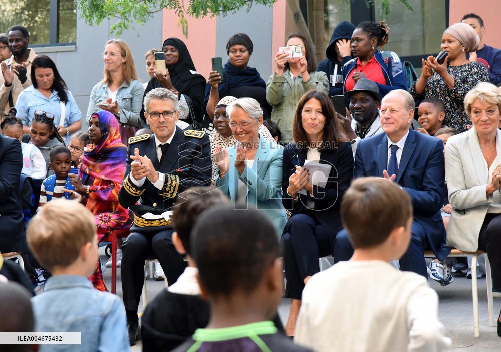 Elisabeth Borne Visit Elementary School - Paris
