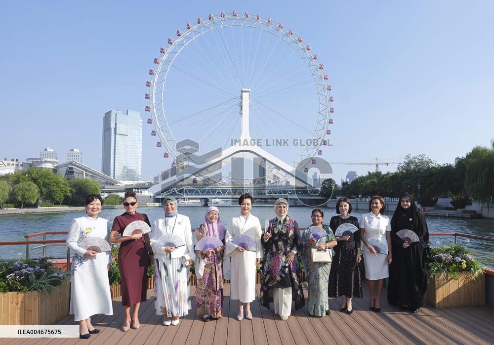 SCO - Spouses Of Foreign Leaders Visit Haihe River - Tianji
