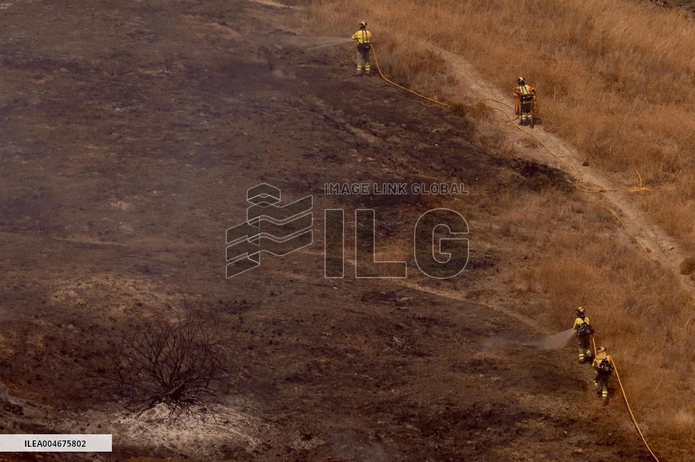 A New Fire Affects The Monte Coronado Area In Malaga - Spain