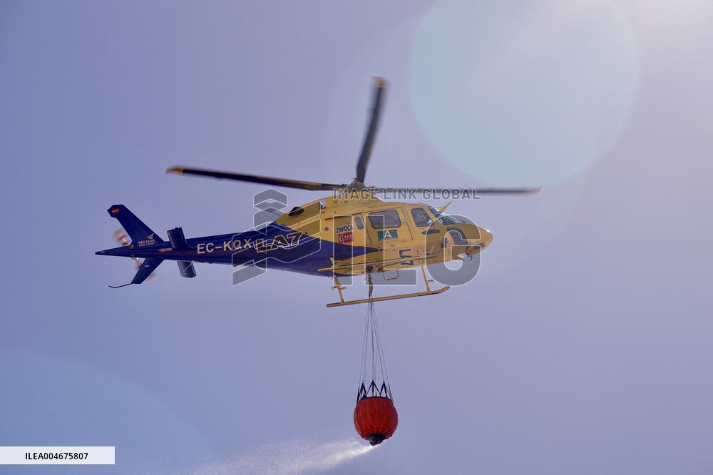 A New Fire Affects The Monte Coronado Area In Malaga - Spain