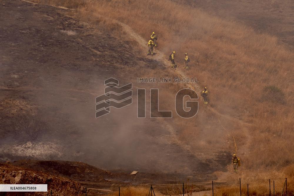 A New Fire Affects The Monte Coronado Area In Malaga - Spain