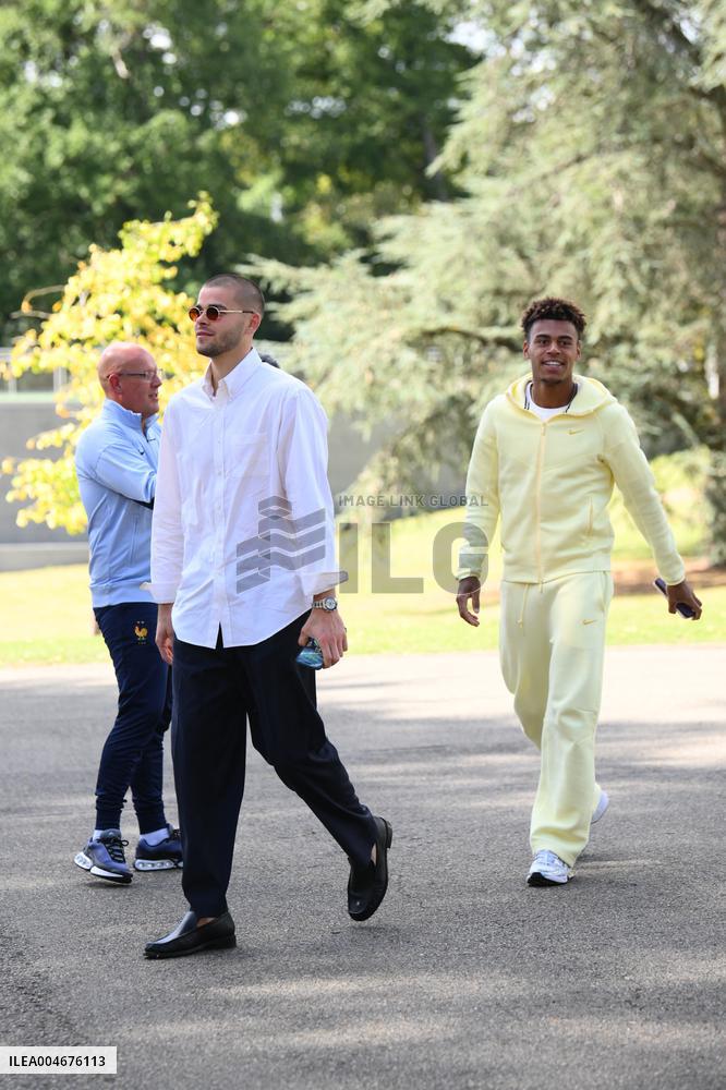French Football Squad Arriving At Training Camp - Clairefontaine