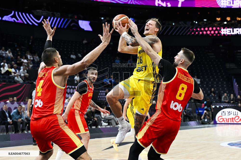 BASKETBALL EUROPEAN CHAMPIONSHIP SWEDEN-MONTENEGRO