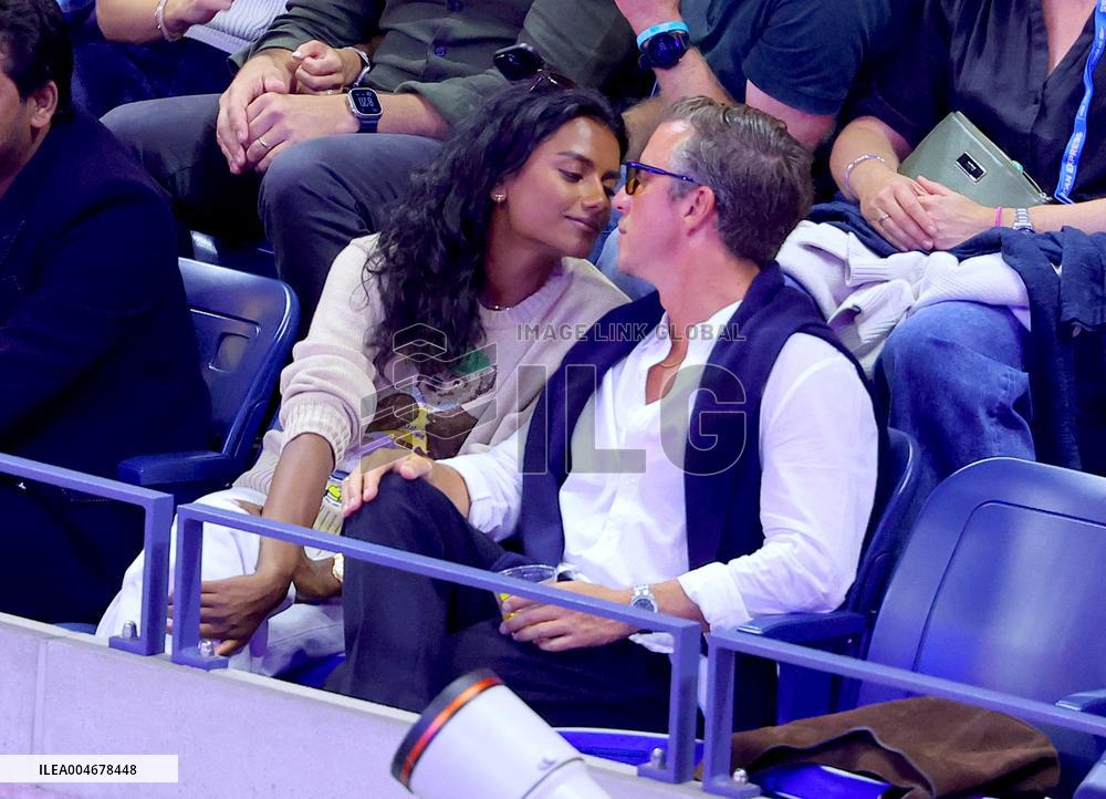 US Open - Simone Ashley With Boyfriend In The Stands