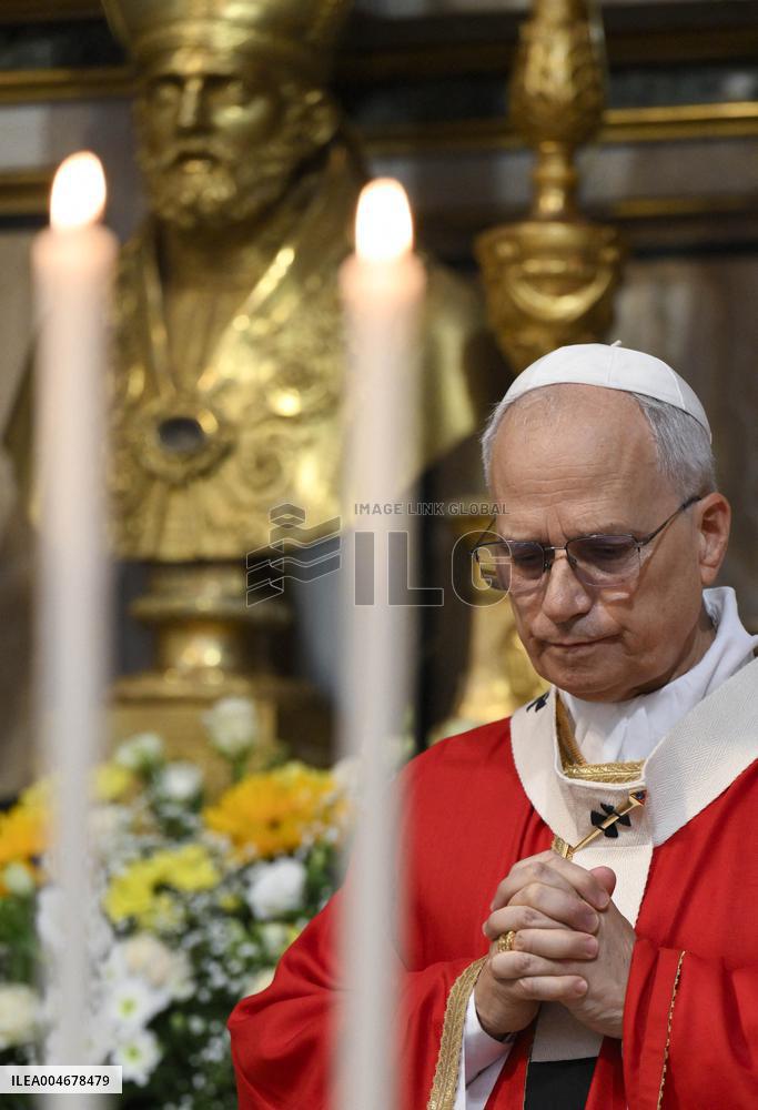 Pope Leo XIV Meets Augustinians In A Church In Rome