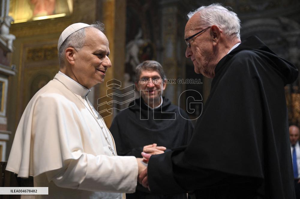 Pope Leo XIV Meets Augustinians In A Church In Rome