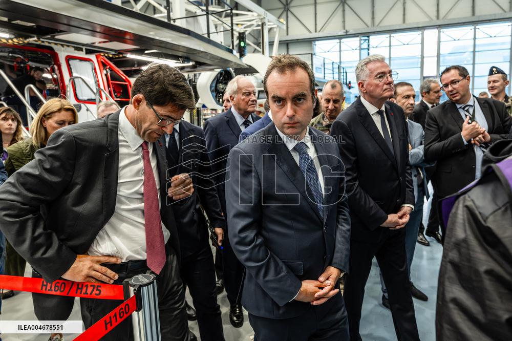 Sebastien Lecornu Visits The Airbus Helicopters Factory - Marignane