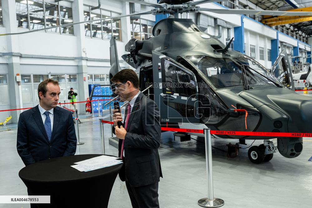 Sebastien Lecornu Visits The Airbus Helicopters Factory - Marignane