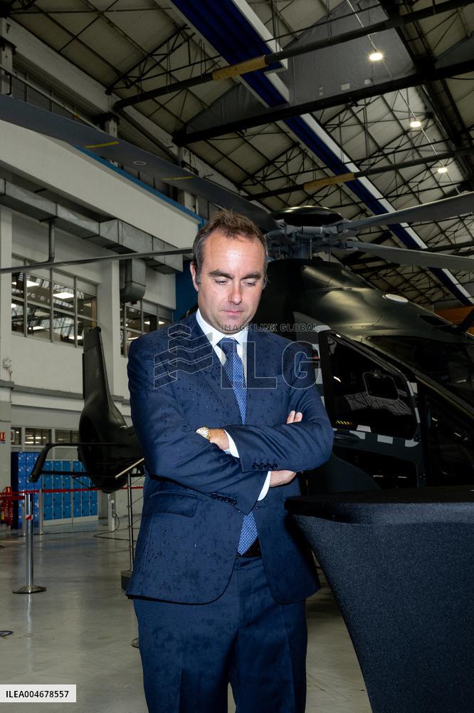 Sebastien Lecornu Visits The Airbus Helicopters Factory - Marignane