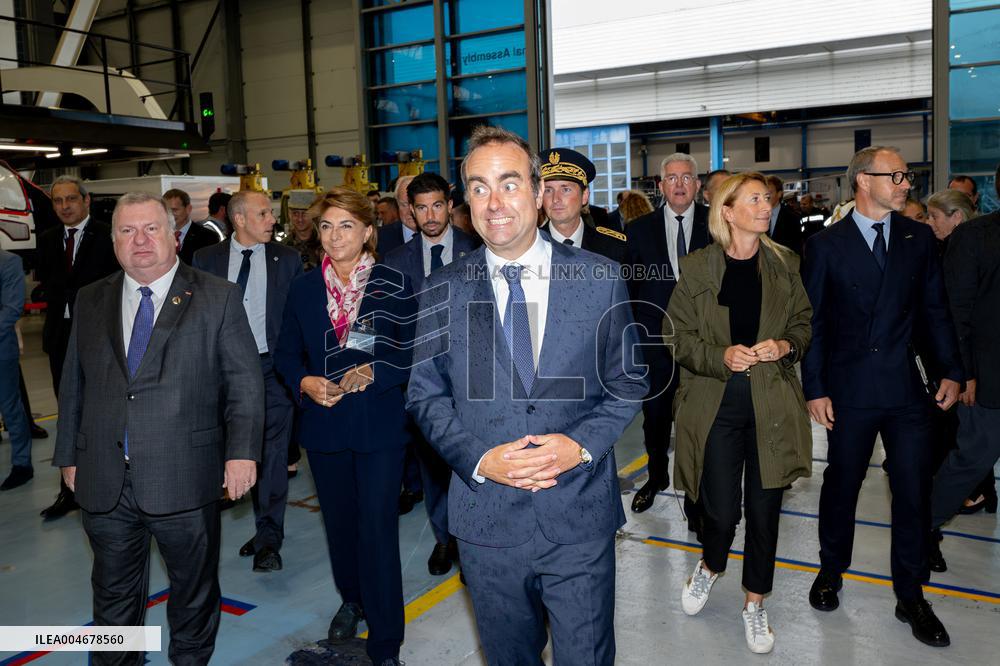 Sebastien Lecornu Visits The Airbus Helicopters Factory - Marignane
