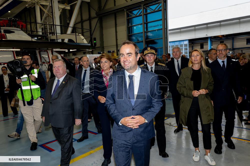 Sebastien Lecornu Visits The Airbus Helicopters Factory - Marignane