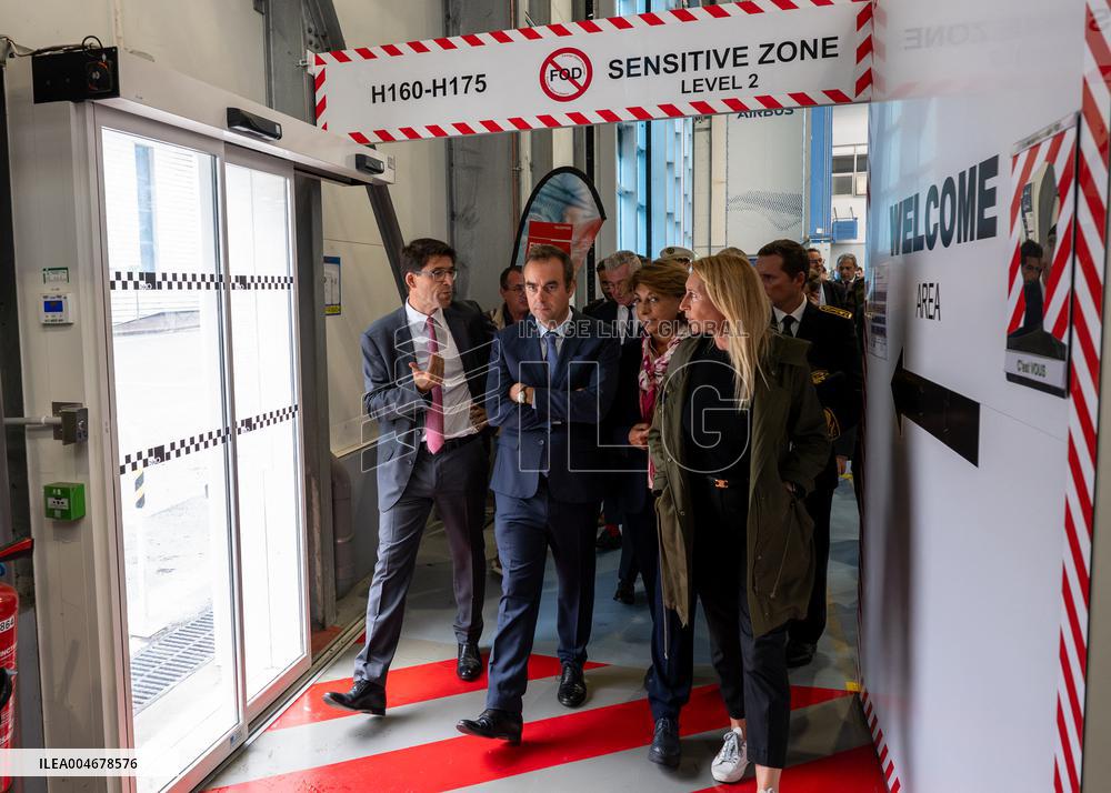 Sebastien Lecornu Visits The Airbus Helicopters Factory - Marignane