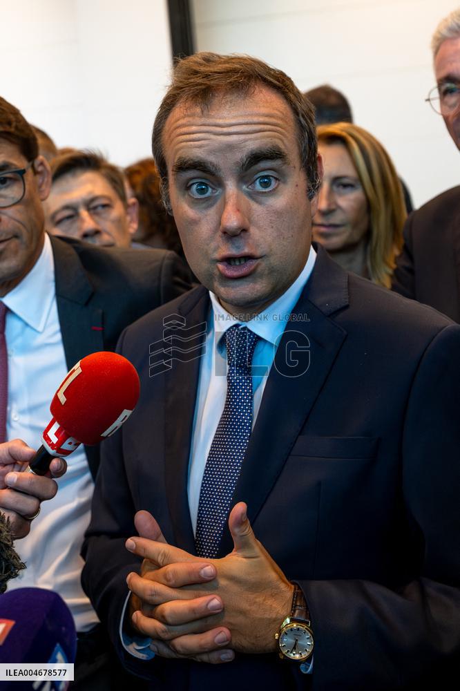 Sebastien Lecornu Visits The Airbus Helicopters Factory - Marignane