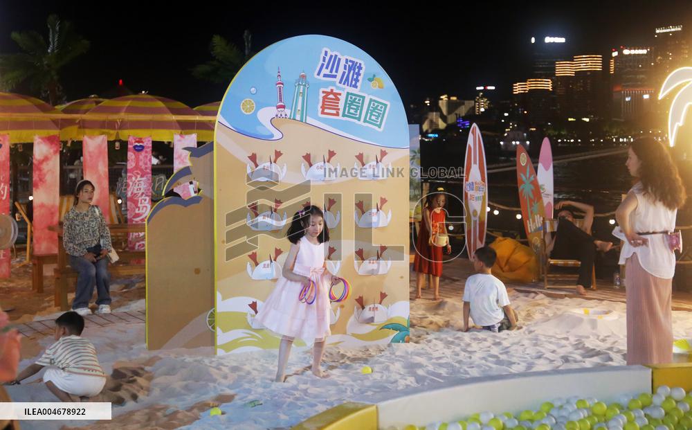 North Bund urban Beach Carnival Night Market in Shanghai