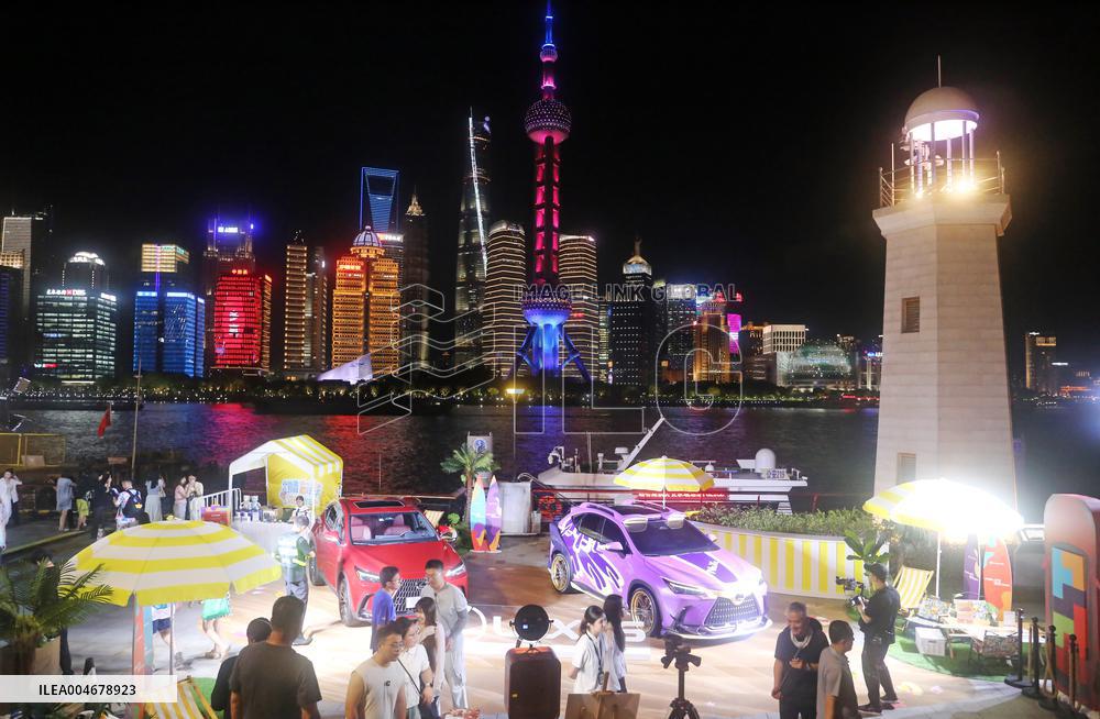 North Bund urban Beach Carnival Night Market in Shanghai