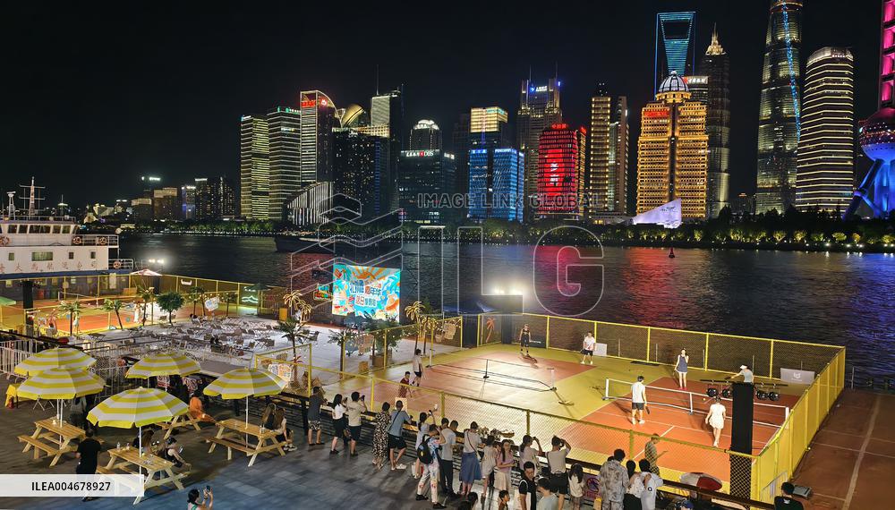 North Bund urban Beach Carnival Night Market in Shanghai